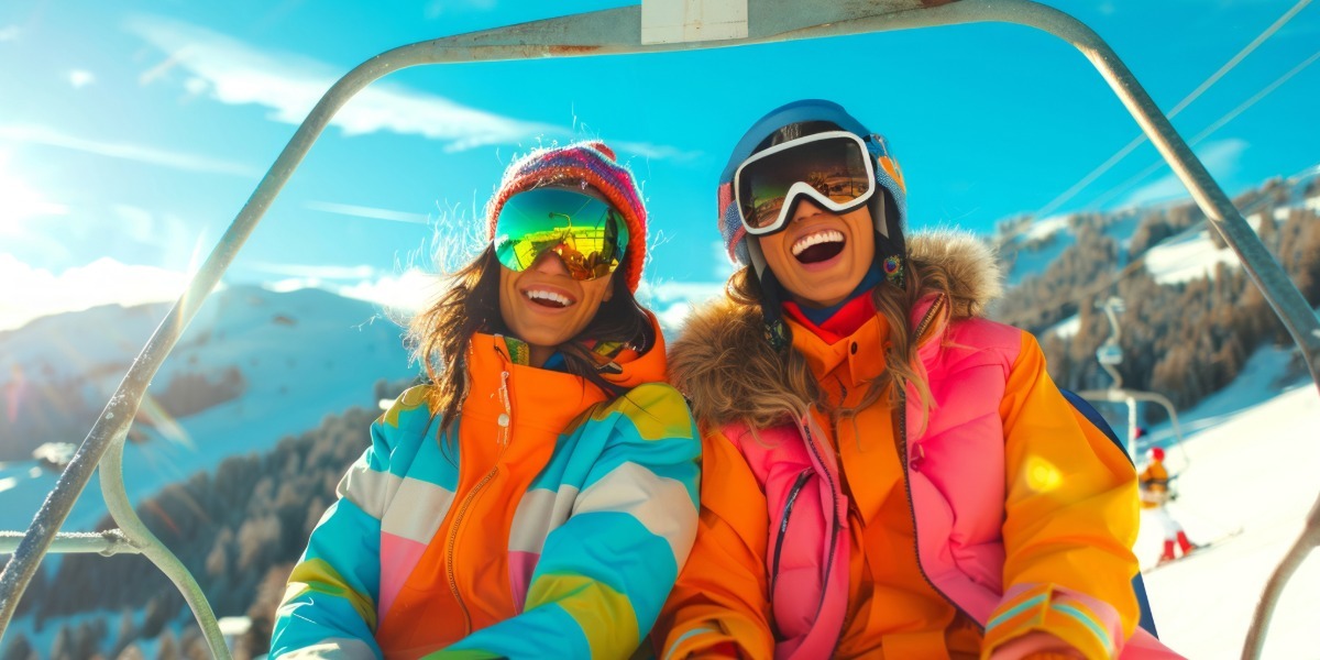 Women on a chair lift