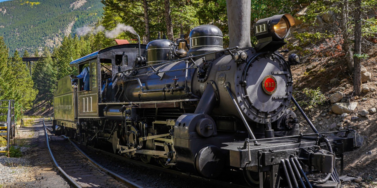 Steam train in Gerogetown colorado Steam train in Gerogetown colorado