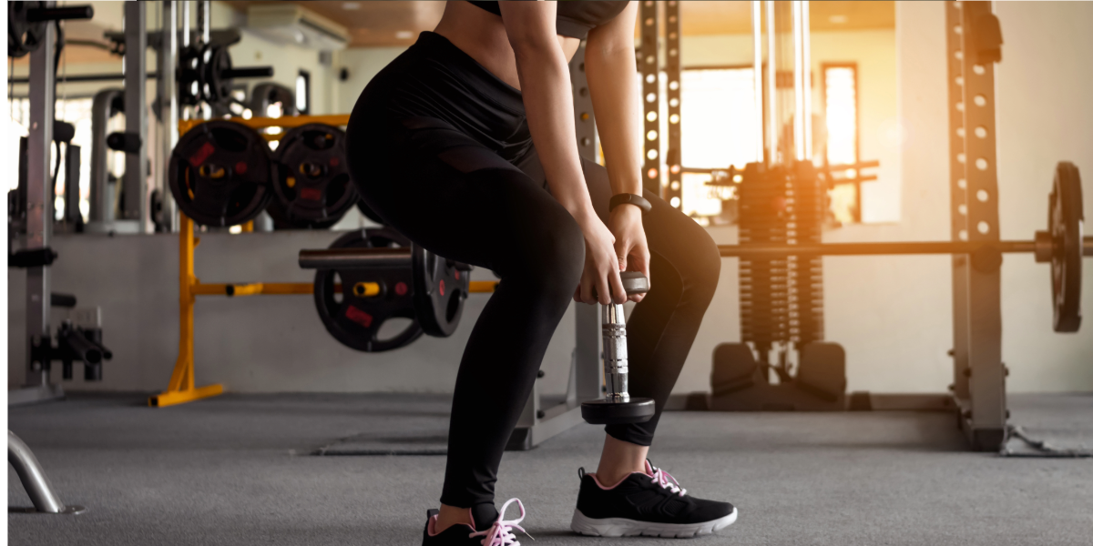 Woman working out squats