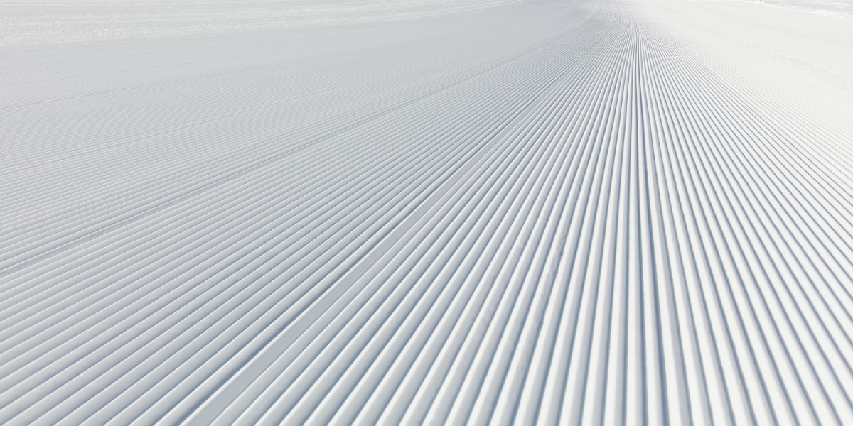 perfectly groomed snow